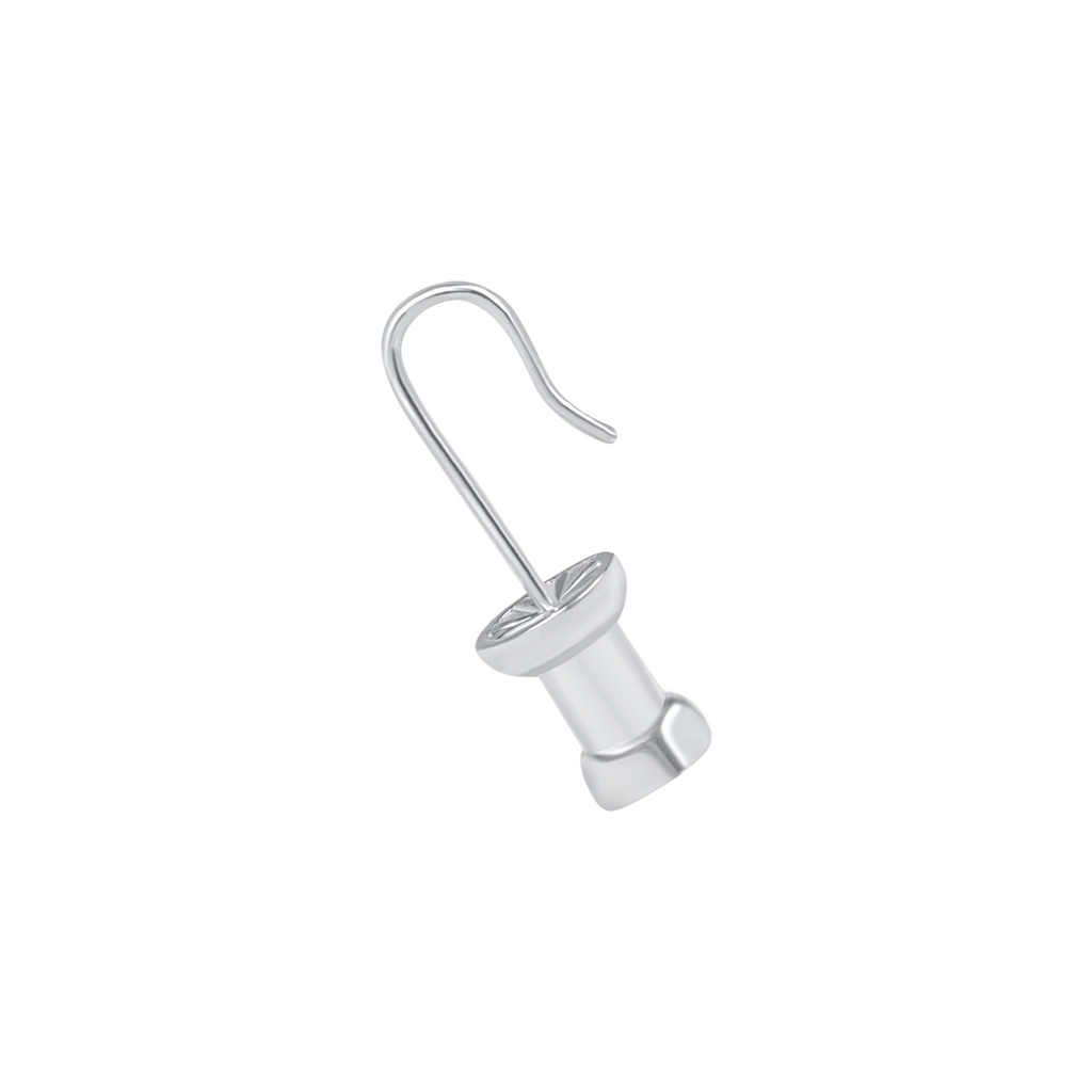 SILVER PUSH PIN EARRING
