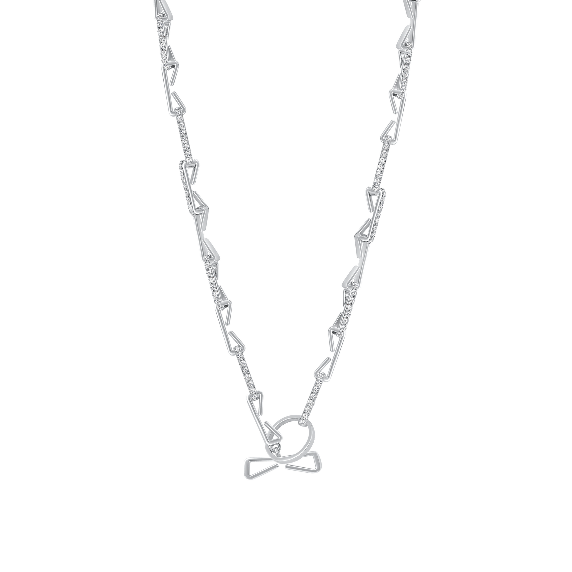 DIAMOND STAPLE NECKLACE