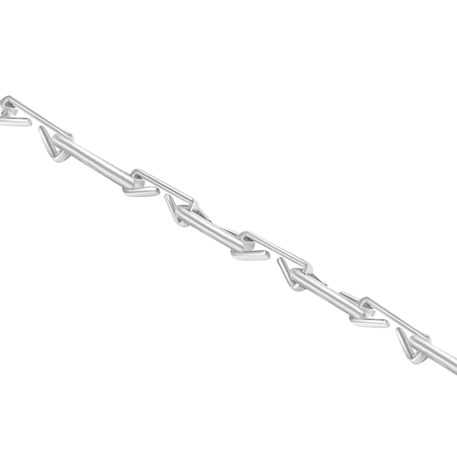 SILVER STAPLE BRACELET