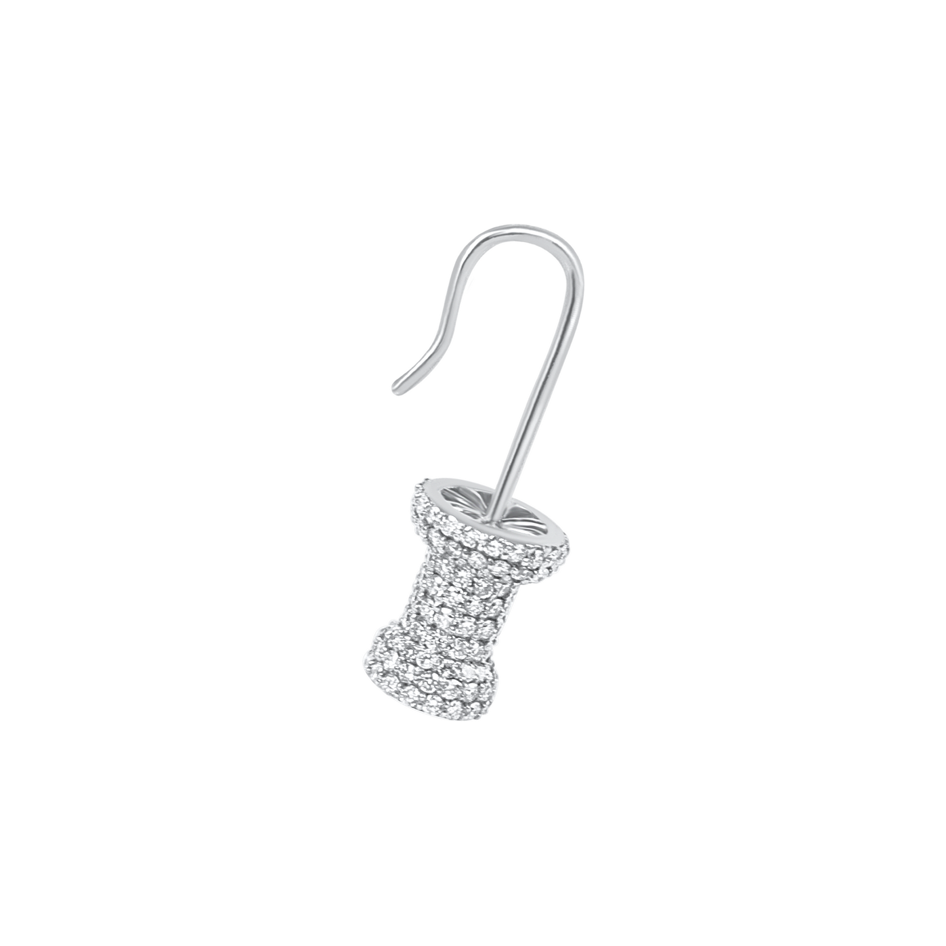 DIAMOND PUSH PIN EARRING